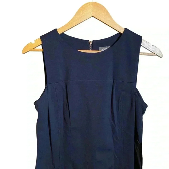 NEW VINCE CAMUTO Women's Skirt Dress Sleeveless Back Zip Navy Blue Size 4 - Picture 2 of 15
